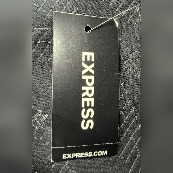 Express Black and White Sequin Metallic Aztec Tribal Stretchy Mini Skirt M NWT - Picture 6 of 9